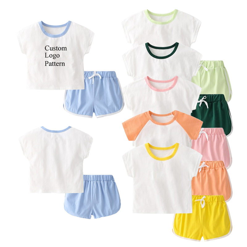 Set di vestiti per bambini in cotone oem personalizzato