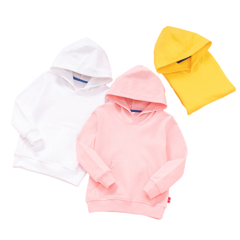 Bambini per bambini vestiti in bianco bambini in cotone per bambini con cappuccio per ragazzi