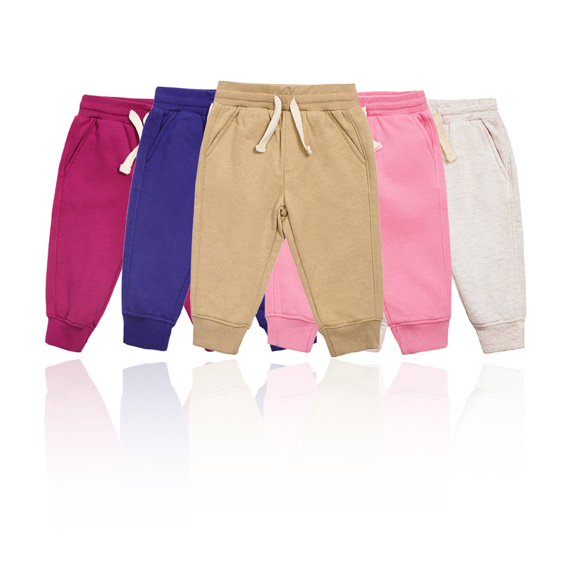 Bambine color solido tc tessuto elastici pantaloni a-aarte