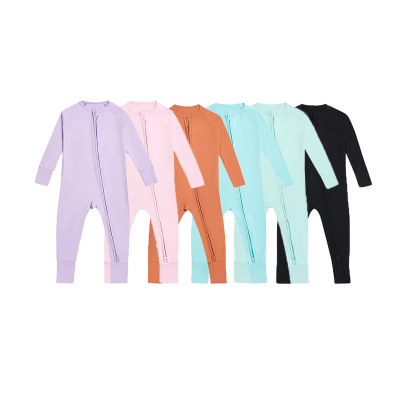Bamboo Baby Pajamas Zipper Footie Pajamas Genper
