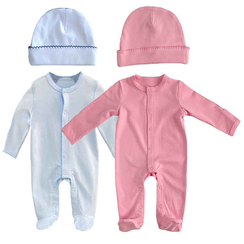 Set di swaddle di footie di cotone biottle di cotone organico personalizzato