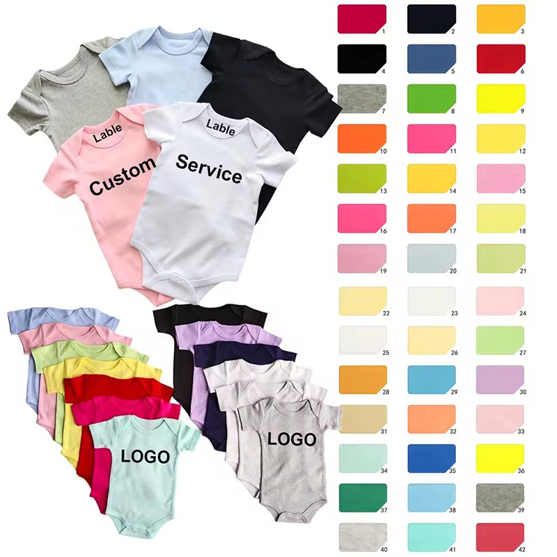Teso di cotone di cotone pettinato da neonato personalizzato.